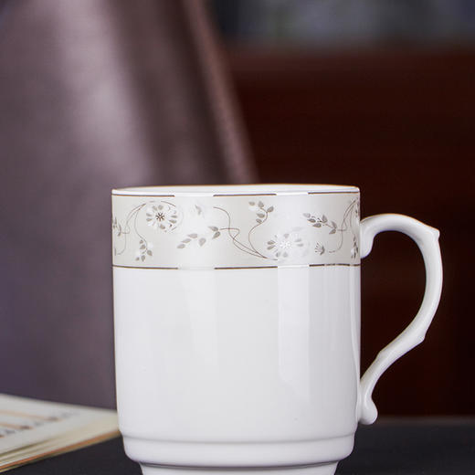 洁雅杰陶瓷茶杯 带盖水杯子(350ml)陶瓷茶杯陶瓷办公杯 中华杯 商品图5