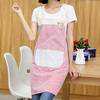 利得韩版时尚棉麻围裙 小熊双层防水围裙 条纹西瓜红 厨房可爱做饭烘焙 商品缩略图0