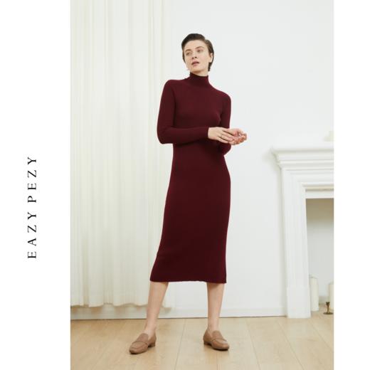 EAZYPEZY 半高领羊绒连衣裙 商品图3
