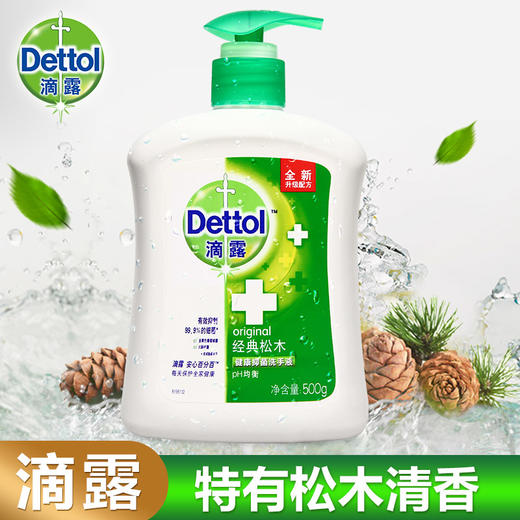 滴露Dettol健康抑菌洗手液经典松木500g 抑菌99.9%  商品图4