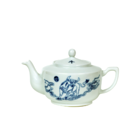 生肖青花瓷壶-牛