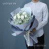11朵白玫瑰满天星花束 商品缩略图0