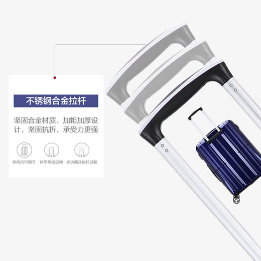 【会员价：455.61】爱华仕（OIWAS）PC拉杆箱6176 时尚万向轮行李箱 飞机轮旅行箱商务出差托运箱 24英寸蓝色 商品图4