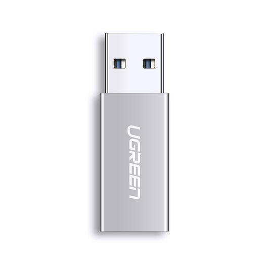 绿联 Type-C母转USB3.0公数据线转接头 USB-C母降噪耳机充电器转换头 通用三星小米华为荣耀手机电脑 30705灰 商品图0