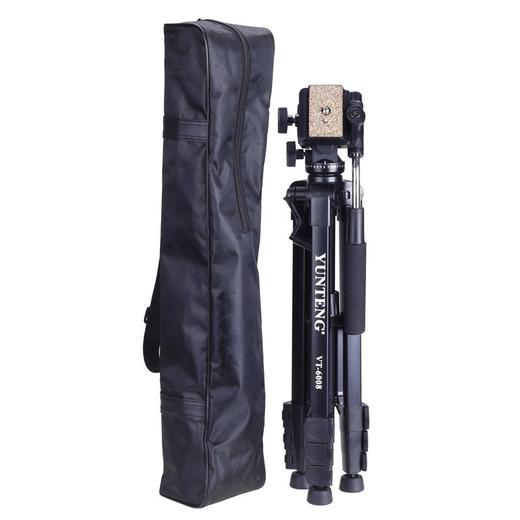 云腾（YUNTENG） VT-6008 精品专业三脚架云台套装 微单数码单反相机摄像机旅行用 优质铝合金便携三角架黑色 商品图3