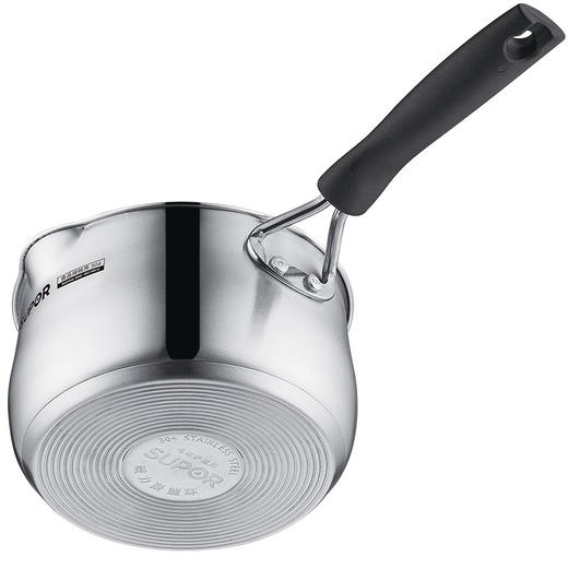 苏泊尔SUPOR小红圈304不锈钢奶锅可立盖18cm加厚复底婴幼儿辅食锅电磁炉燃气通用ST18JA1 商品图1