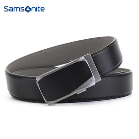 Samsonite/新秀丽男士皮带自动扣进口牛皮腰带商务休闲裤腰带TK2 黑色 120CM