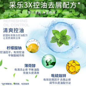 采乐酮康控油去屑洗发水止痒洗发露清爽型400ml（持久去头皮洗发露男女通用）