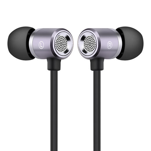 纽曼 Newmine MX660通用入耳式手机耳机金属立体重低音扁平线带线控、麦克 兼容苹果 安卓 电脑 平板 铁灰色 商品图2