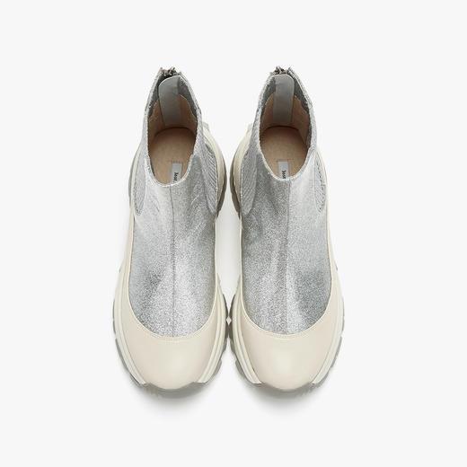 厚底切尔西运动短靴银色 商品图4