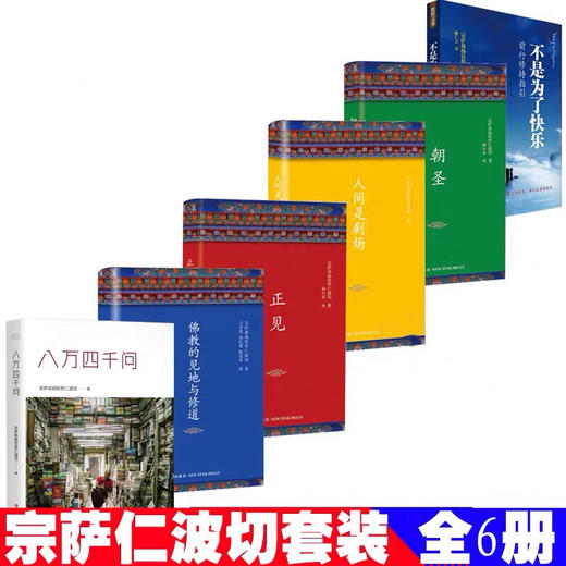 正版 宗萨蒋扬钦哲仁波切文集 正见/佛教的见地与修道/朝圣/不是为了快乐/人间是剧场/八万四千问(平) 钦哲文集 6册 商品图0