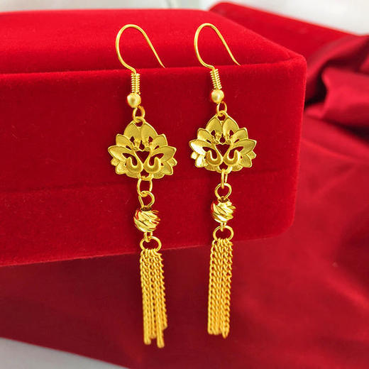 BZSP-EH102新款流苏越南沙金长款耳坠 商品图1