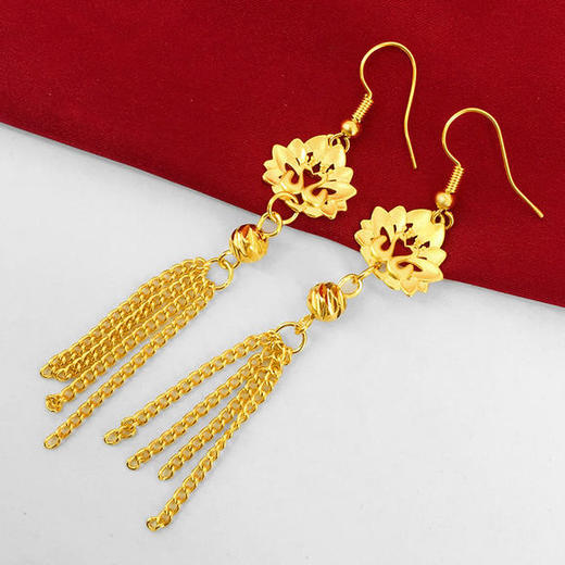 BZSP-EH102新款流苏越南沙金长款耳坠 商品图2