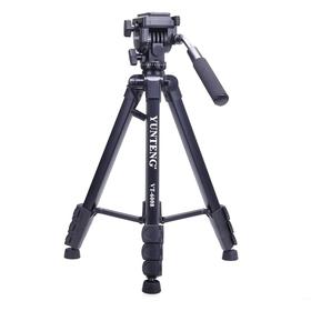 云腾（YUNTENG） VT-6008 精品专业三脚架云台套装 微单数码单反相机摄像机旅行用 优质铝合金便携三角架黑色
