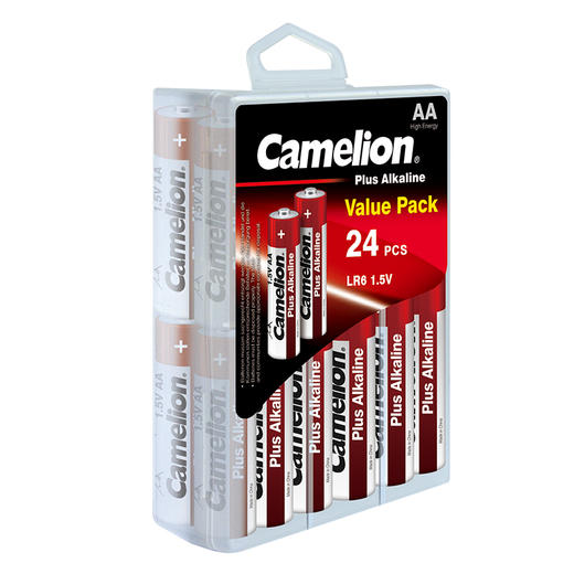 飞狮（Camelion）碱性电池 干电池 LR6/AA/5号 电池 24节 鼠标/血压计/血糖仪/玩具/相机/指纹锁/话筒 商品图1