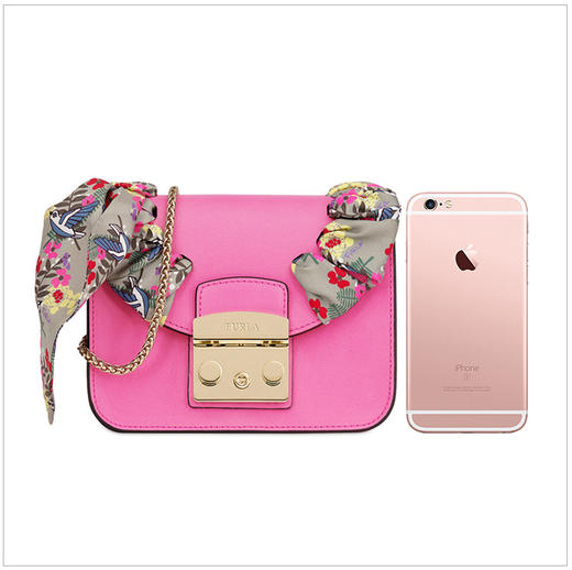 【香港直邮】FURLA 芙拉 女士粉色皮革单肩斜挎包 942070 商品图0