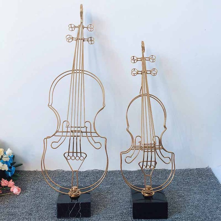 装饰品创意水晶小提琴摆件家居装饰品客厅摆件电视柜艺术工艺品乐器