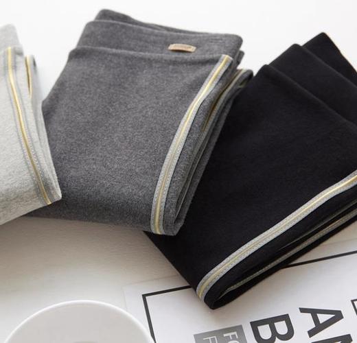 【服饰鞋包】秋冬纯棉打底裤 外穿薄款小脚裤 弹力裤子女侧边金条 商品图1