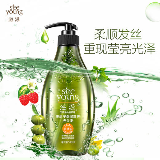 滋源无患子洗发水 无硅油保湿滋养洗发露洗头膏535ml（补水保湿 抚平干枯毛躁 温和清洁 男女士 中干性） 商品图0