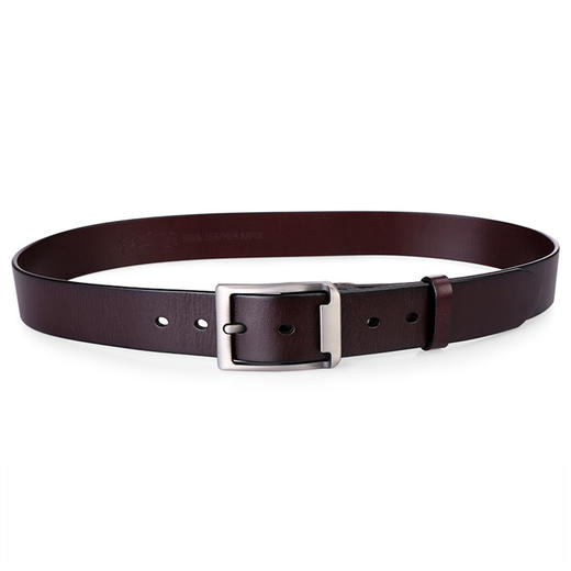 牛当家真皮针扣腰带男皮带男牛皮休闲头层牛皮裤带男牛皮短款1101 深咖色 105-110 商品图4