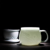 昌南 茶杯陶瓷带过滤带盖景德镇影青单杯子家用办公泡茶杯 禅意莲心 商品缩略图3