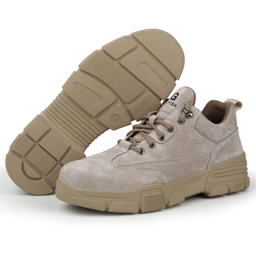 劳保鞋男钢包头防砸防刺耐磨实心大底舒适防臭安全工作鞋 商品图3