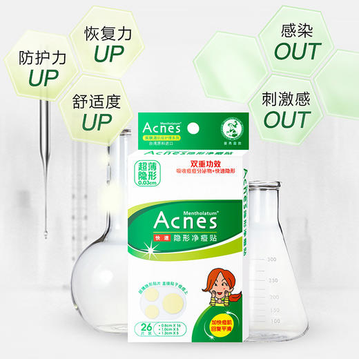 曼秀雷敦（Mentholatum）乐肤洁隐形祛痘贴 26片装 （清爽保湿去油 吸收痘痘分泌物 一贴隐形痘痘） 商品图1