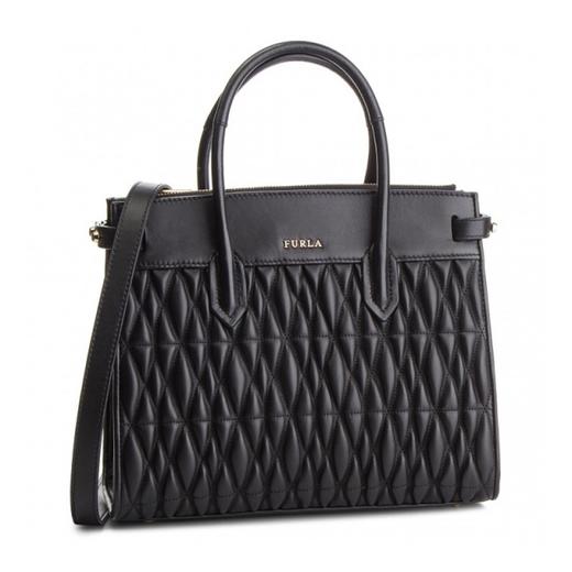 【香港直邮】QH Furla 芙拉 女士黑色皮革手提包 994219 商品图0