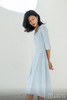 AtelierMissLu / Letitia 云朵蓝方领珍珠羊绒连身裙 商品缩略图1