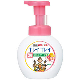 狮王 （Lion） 儿童洗手液 婴儿洗手液 宝宝洗手液 全植物 泡沫 洗手液250ml（水果香）日本原装进口