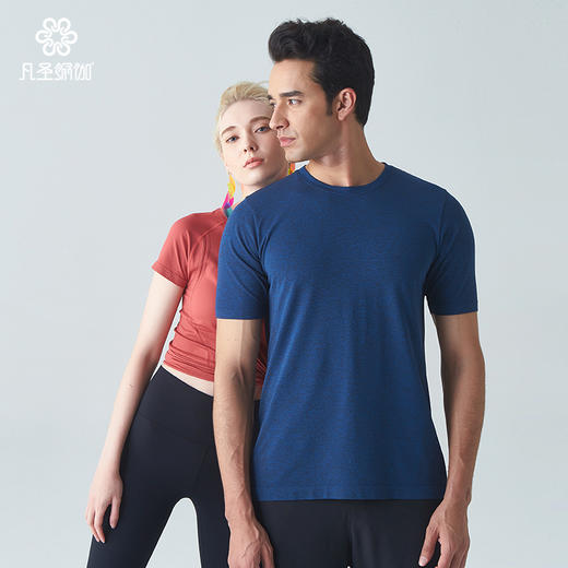 凡圣瑜伽春夏款宽松运动瑜伽短袖T恤男士专业瑜伽服FW09356 商品图4