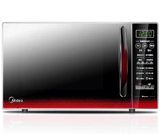 【家用电器】 美的微波炉EM7KCGW3-NR微电脑操控智能蒸煮菜单20升平板加热 商品图3