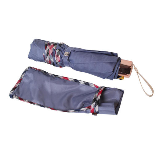 天堂伞 三折雨伞晴雨伞拒水一甩干商务伞 包边灰兰307E 商品图3