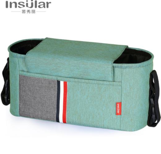 【母婴用品】茵秀丽防水棉麻婴儿推车挂包多功能单肩妈咪包童车挂包母婴外出包 商品图4