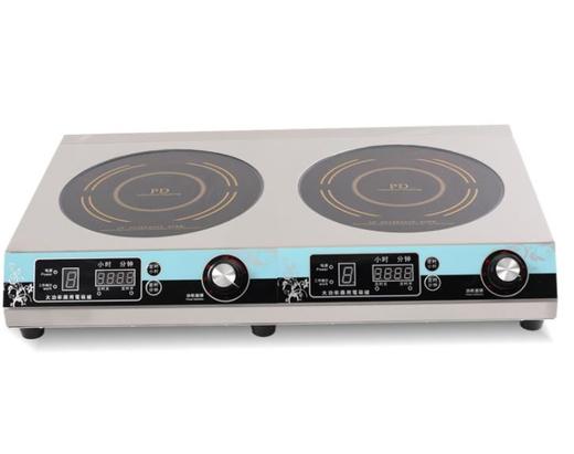 【家用电器】商用电磁炉3.5kw平面炉台式煲汤炉3500w双头组合炉定时 商品图1