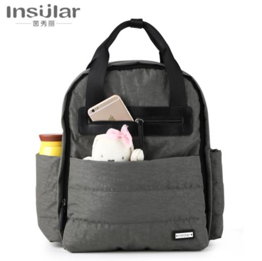【母婴用品】茵秀丽尼龙多功能大容量防水机洗双肩妈咪包手提母婴外出背包 商品图1