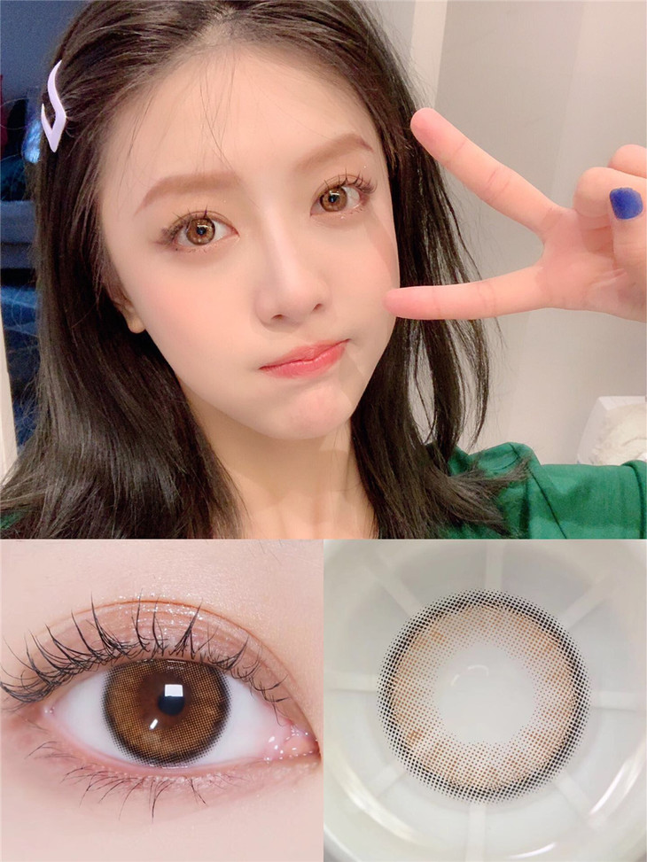 bollycon年抛隐形眼镜mint琥珀棕1副2片