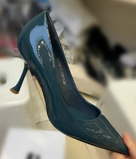 QX019#漆皮V口性感浅口高跟鞋