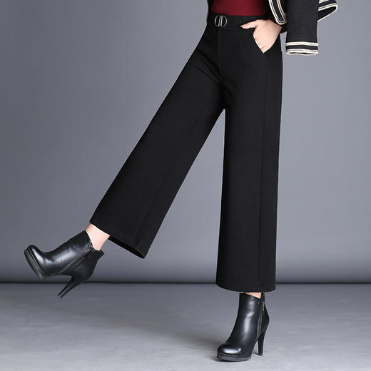 YH-7735秋冬新款弹力时尚宽松百搭直筒大脚裤 商品图3