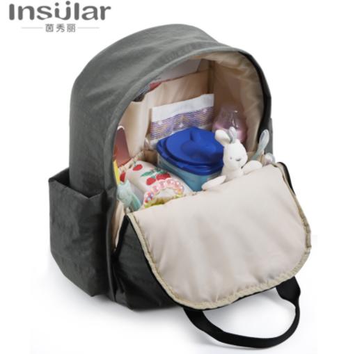 【母婴用品】茵秀丽尼龙多功能大容量防水机洗双肩妈咪包手提母婴外出背包 商品图2