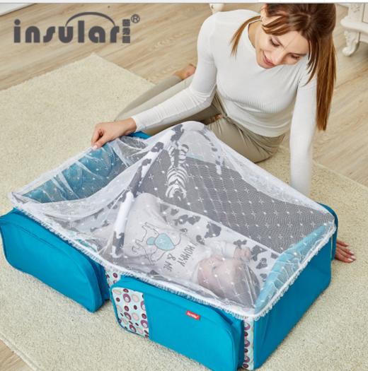 【婴儿用品】多功能折叠婴儿床带蚊帐斜挎大容量妈咪包母婴外出包 商品图4