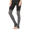 Alo Yoga女式黑/雾灰条纹微压弹力拼接瑜伽裤 紧身裤Black-Stormy Heather 商品缩略图2
