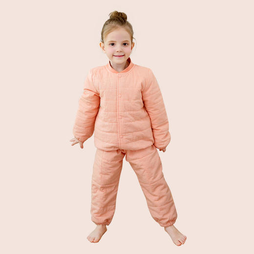 龙之涵自发热吸湿棉服轻薄保暖舒适透气A类标准发热纤维上衣+棉裤 商品图2