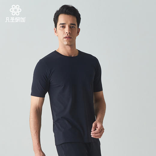 凡圣瑜伽春夏款宽松运动瑜伽短袖T恤男士专业瑜伽服FW09356 商品图2
