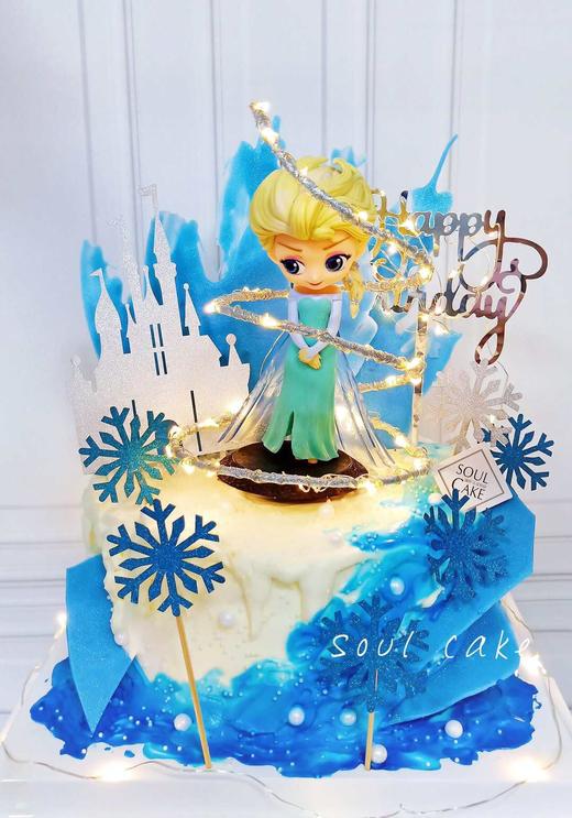 Q版冰雪奇缘蛋糕 商品图0