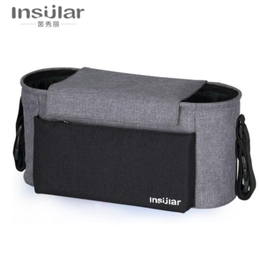 【母婴用品】茵秀丽防水棉麻婴儿推车挂包多功能单肩妈咪包童车挂包母婴外出包 商品图2