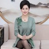 【服饰鞋包】中老年女装秋装两件套针织开衫中年妈妈装印花外套大码上衣 商品缩略图1