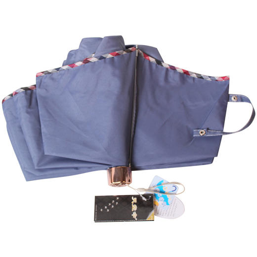 天堂伞 三折雨伞晴雨伞拒水一甩干商务伞 包边灰兰307E 商品图2