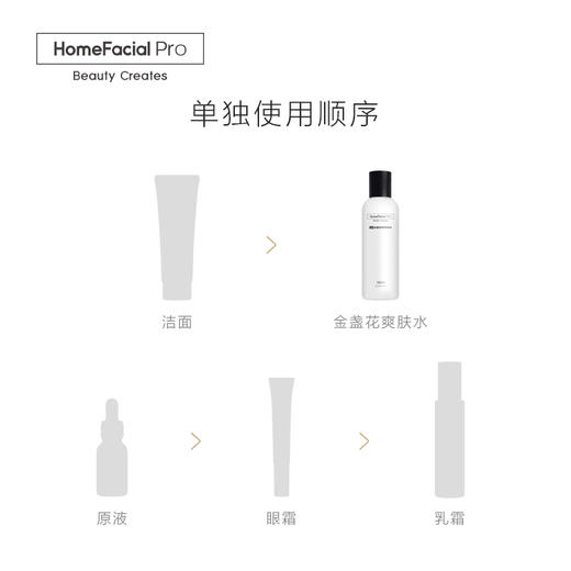 HomeFacialPro HFP金盏花舒缓爽肤水清爽控油收缩毛孔补水保湿化妆水护肤品套装女男士180ml 商品图6