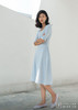 AtelierMissLu / Letitia 云朵蓝方领珍珠羊绒连身裙 商品缩略图0